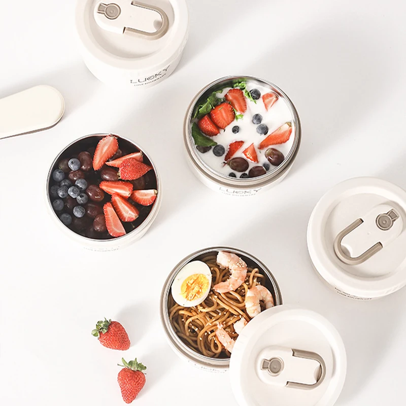 

Japanese Style Lunch Container Microwave Oven Lunch Box Kitchen Accessories Lunchbox For Students Bento Box Insulated New Round