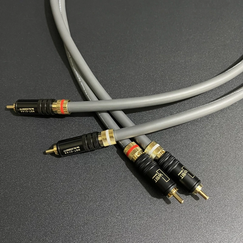 HiFi M850sw аудио кабель для соединения, однокристальный медный сигнальный кабель с WBT RCA разъемом