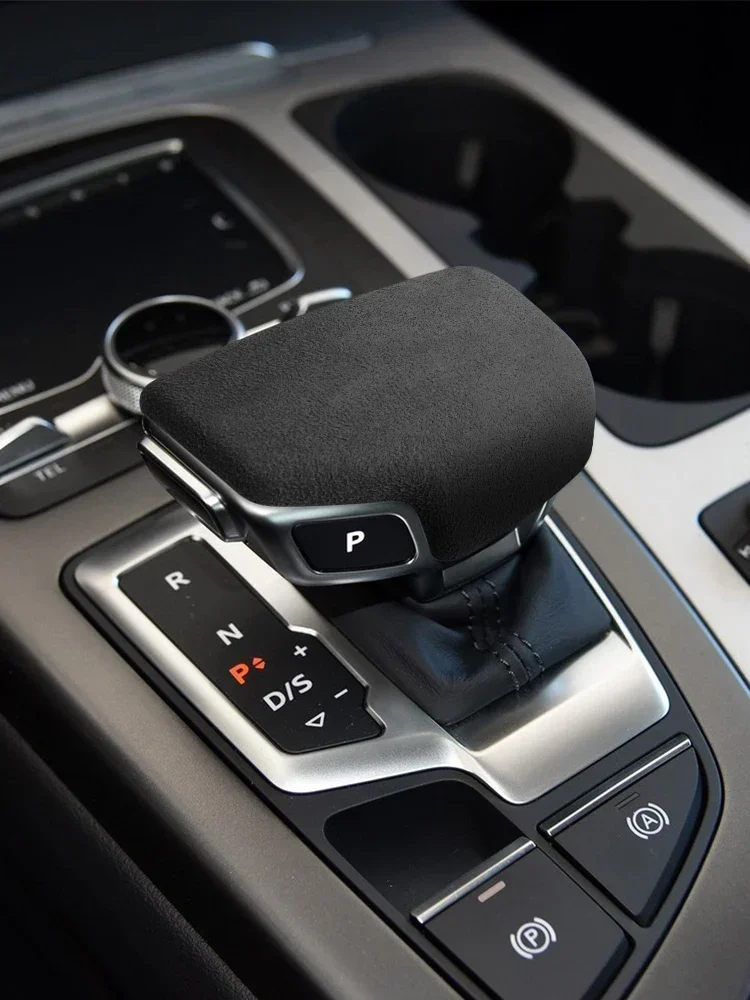 

Ручка рычага переключения передач для интерьера автомобиля, замшевый чехол для Audi A4L A5 A8 Q5L Q6 Q7 Q8, аксессуары