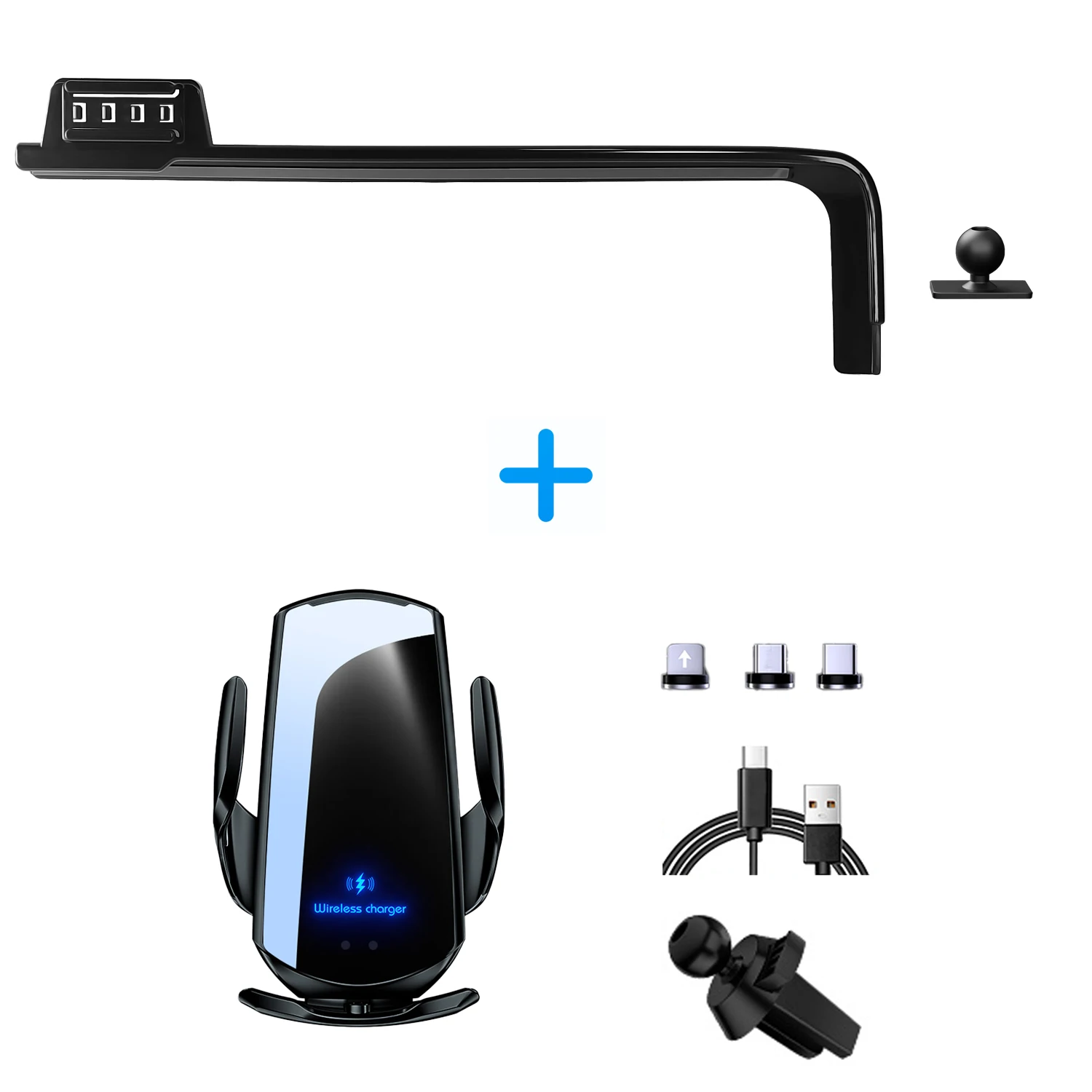 

Автомобильный держатель телефона для Mercedes-Benz GLE W167 2020 2021 2022 2023 2024, фиксированный базовый кронштейн для панели экрана, крепление для беспроводной зарядки