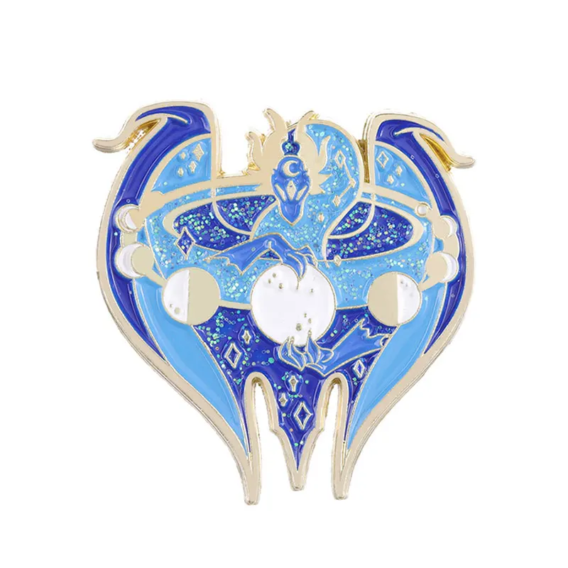 

Cartoon Moon Lunar Eclipse Enamel Pins Starry Dragon Brooches Clothes Backpack Lapel Badges Decoration Jewelry Accessories