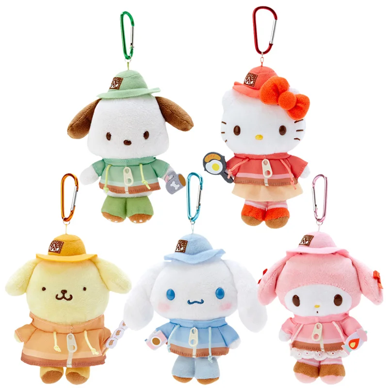 

Sanrioed походные Приключения серии My Melody Purin Dog Cinnamoroll погатакко Kittys мультфильм аниме плюшевая кукла игрушки подвеска подарок