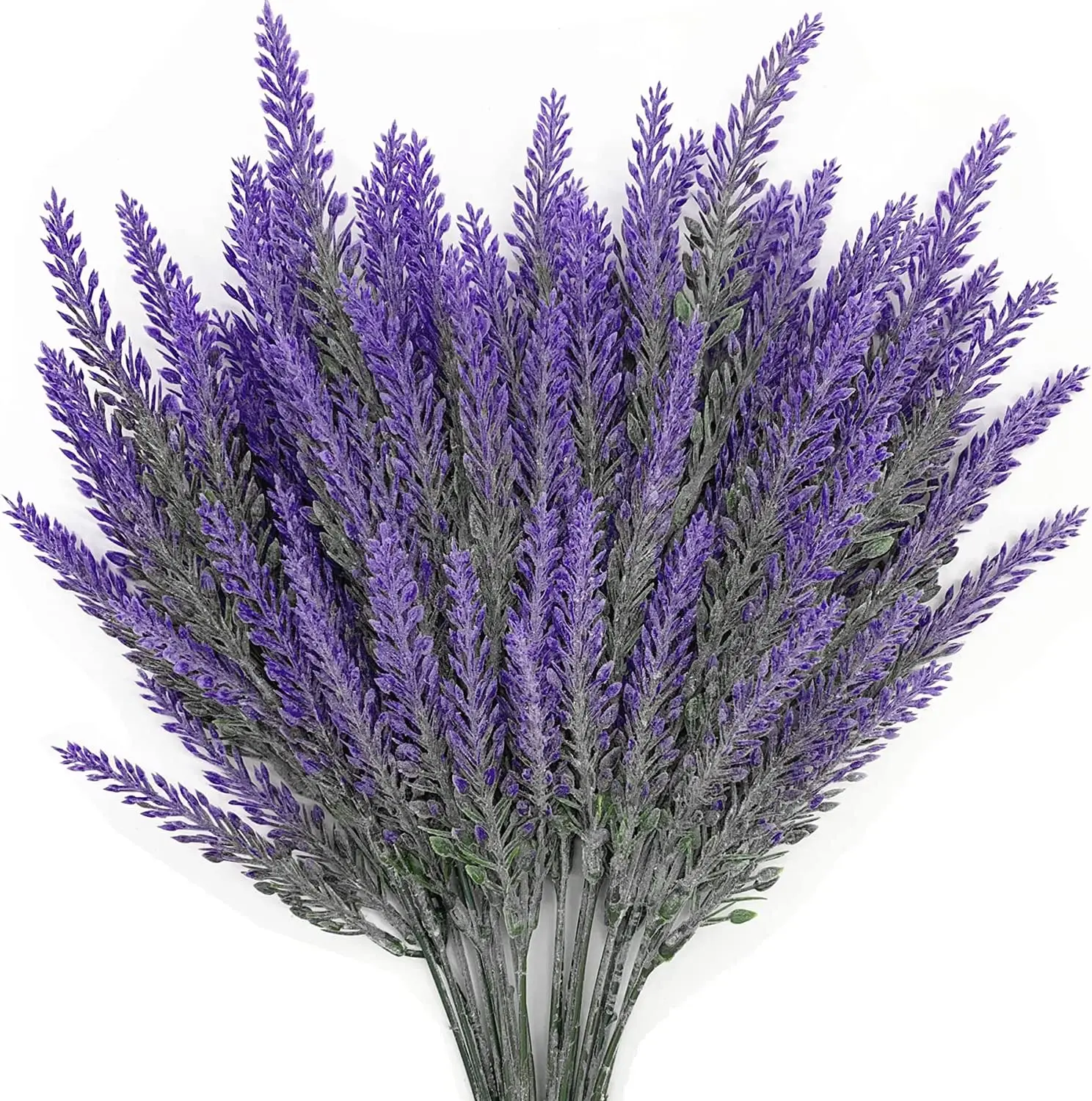 

1pcs of 5 Forks Artificial Flowers Flocked Plastic Lavender Bundle Fake Plants Wedding Bridle Bouquet Home Kitchen Office Decor