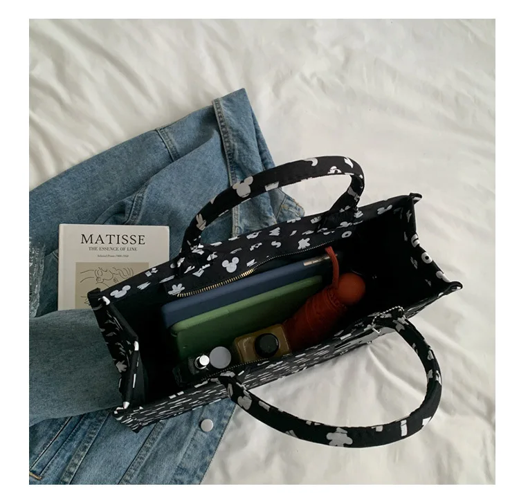 Disney Mickey's New Women's Handbag Cartoon Cute Women's Shoulder Bag Large Capacity Luxury Brand Fashion Travel Storage Bag