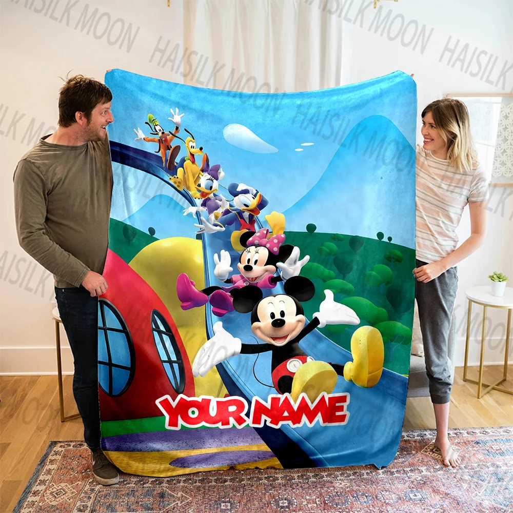 1 шт. одеяло с принтом Микки Мауса и друзей на заказ всесезонное универсальное для