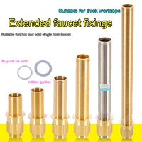 lengthened faucet replacement parts solid brass fixed foot kitchen basin tap fix foot mixer installation accessories screw nut