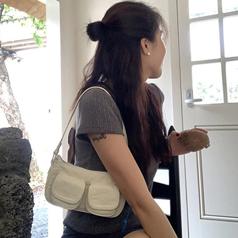 Модная новая сумка подмышками на одно плечо с несколькими карманами