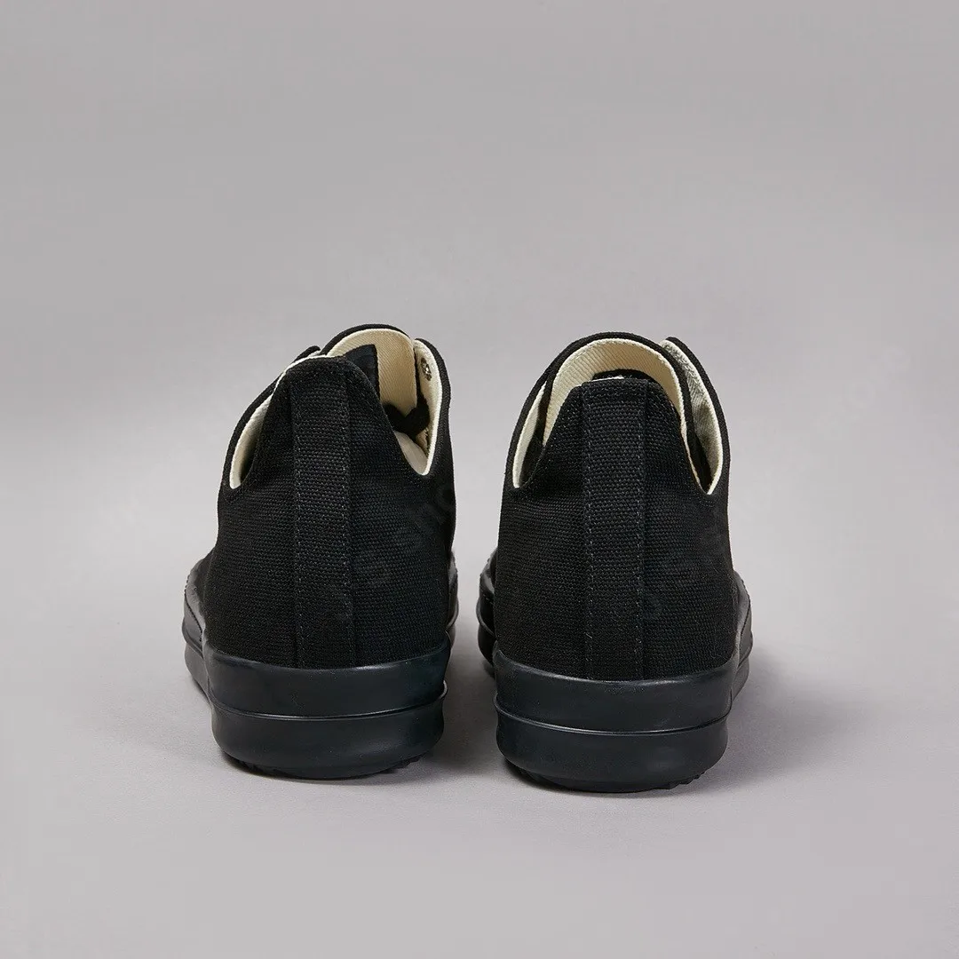 RO Brand Ricks Мужская обувь Женские кроссовки Полный черный парусиновый низкий