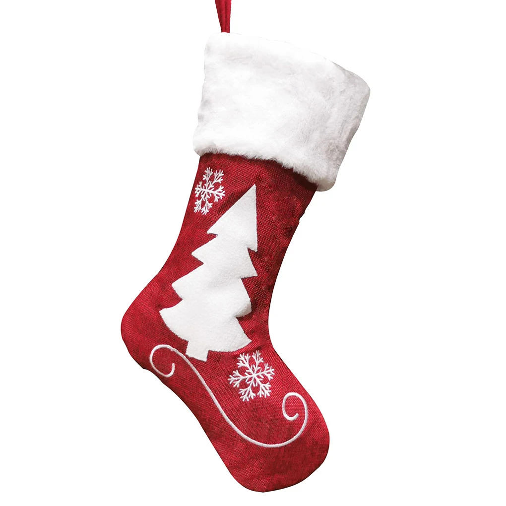 

Новогодние носки с Санта Клаусом, Подарочный мешок для конфет, украшение вечерние, Рождественская елка, подвесные рождественские носки, укр...