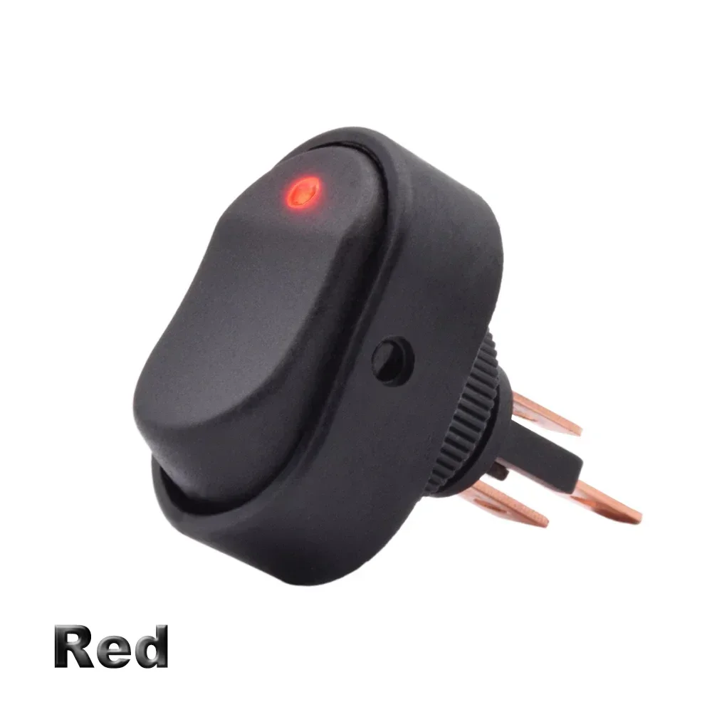 

5/10 шт. ASW-20D Автомобильный кулисный переключатель для лодки 30A 12 В постоянного тока ВКЛ-ВЫКЛ с точечной светодиодной подсветкой Красный Зеленый Синий Желтый Кнопочный переключатель