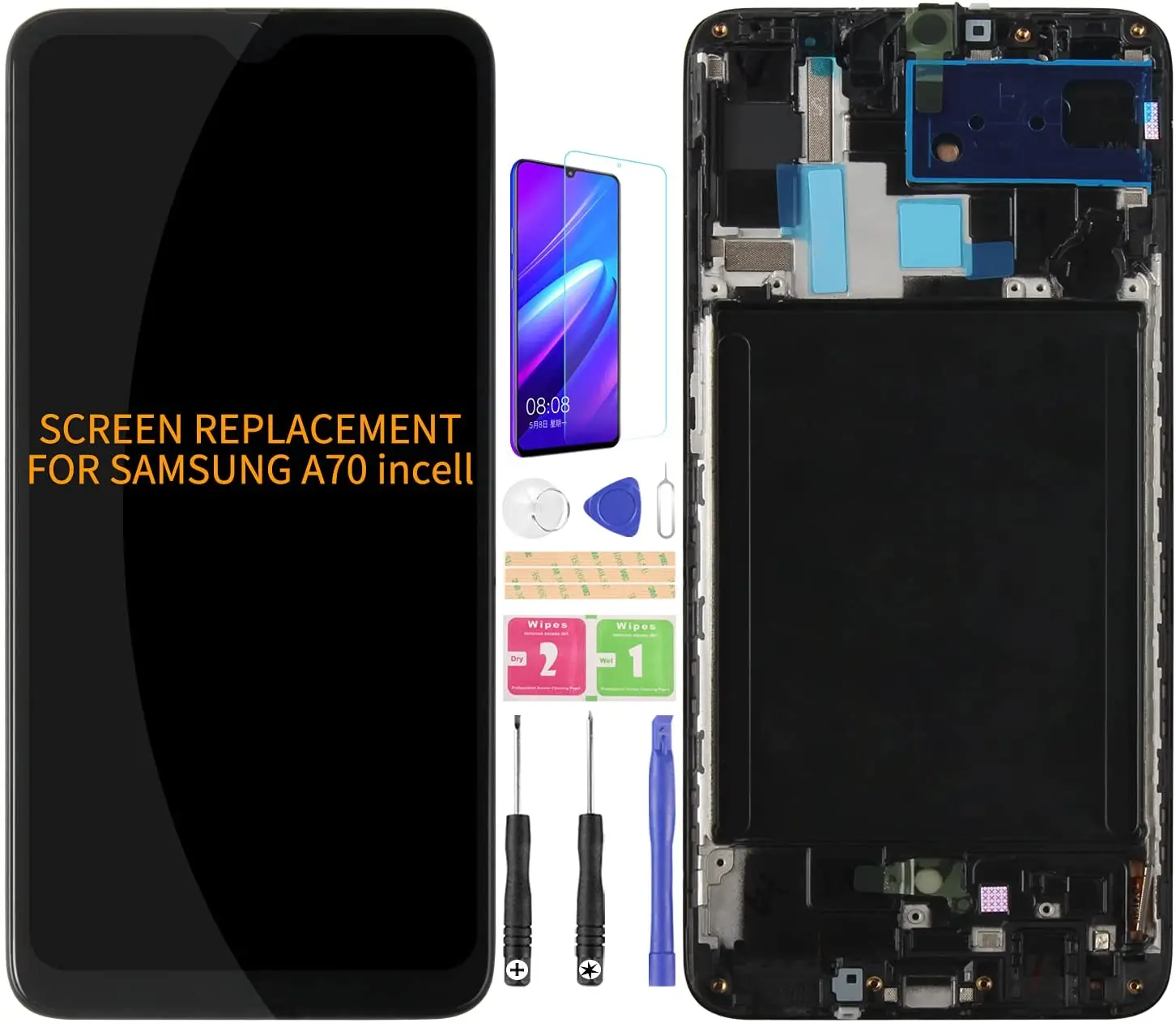 100% Tested For Samsung Galaxy A70 A705 Screen Replacement A705F A705GM SM-A705MN A7050 LCD Display Touch Panel Sensor Digitizer