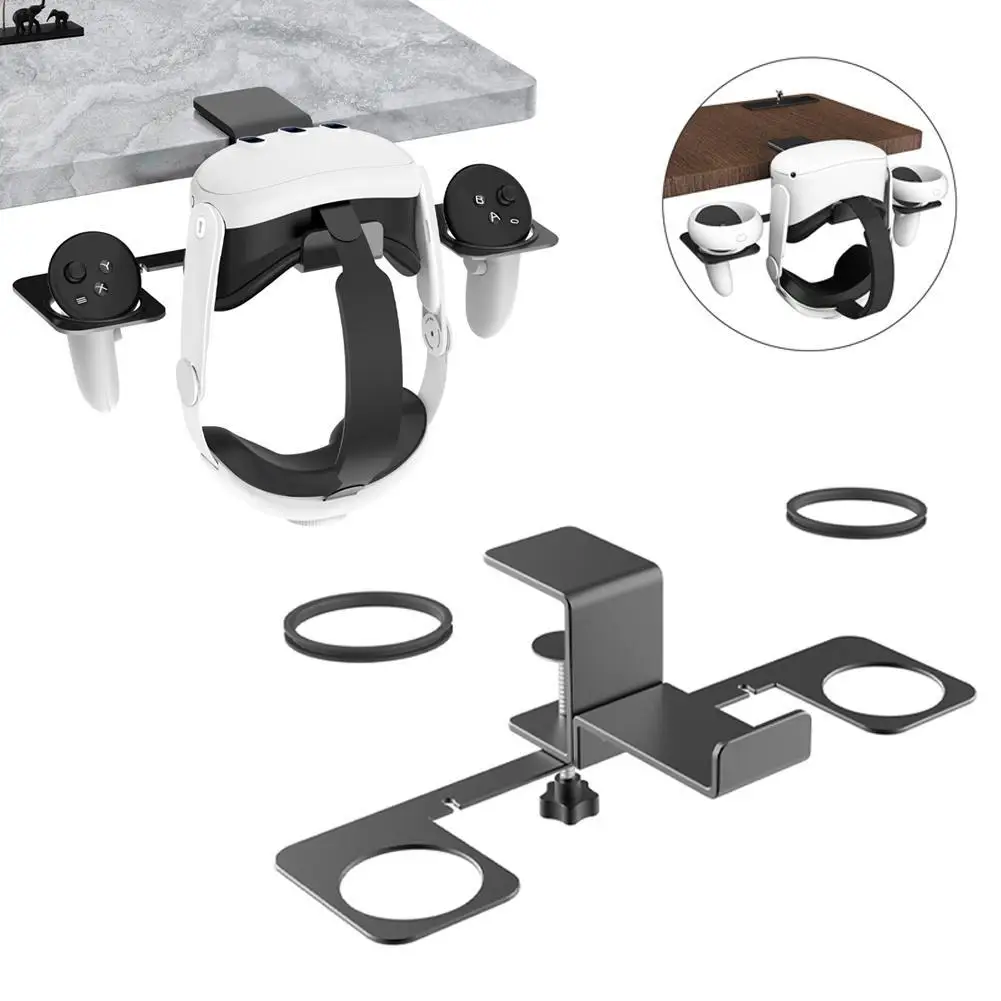 

Настольный кронштейн для Meta Quest 3 VR, аксессуары, контроллеры, гарнитура, настольный органайзер, держатель для хранения, металлическая подставка для крепления на рабочий стол