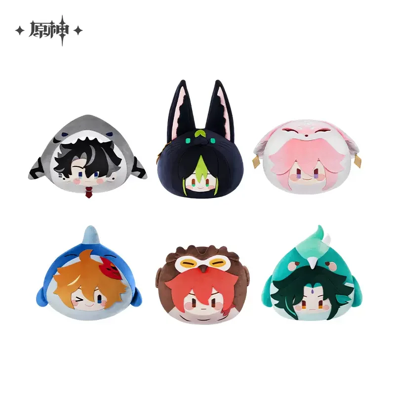 Фото Sunsyea Genshin Impact официальный Merch miHoYo Оригинал TWTDWY тематическая серия плюшевая подушка Xiao тартаглия разбавитель Wriothesley теснари №1