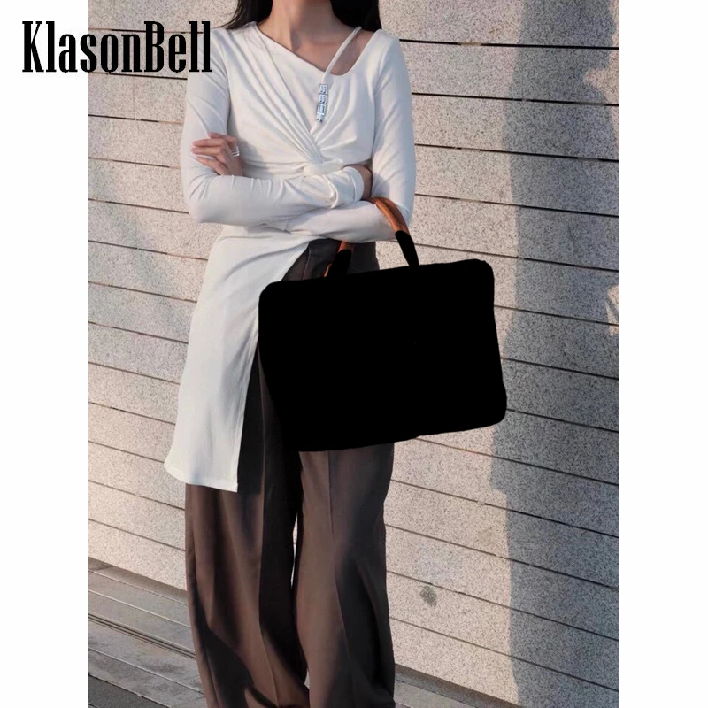 

5.7 KlasonBell Irregular Split Long Sleeve Slim T-Shirt Women
