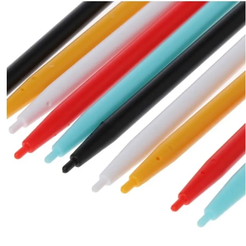 2PCS New Plastic Touch Screen Stylus Pen For Wiiu Pad Game Accessories Black White Yellow Red For Wii U Pad Touch Pen