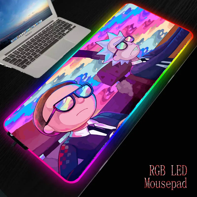 XGZ Anime RGB Mouse Pad Gaming  Accessories Mouse Pad Tiger Overlock Speed Large Mouse Pad Gamer PC Non-slip Aesthetics Desk Mat