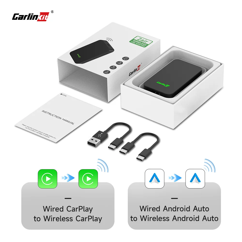 

CarlinKit 5.0 CarPlay Android Auto Беспроводной адаптер Dongle для Toyota Mazda Vw Peugeot Havel Jeep Cadillac Chevrolet Ford и т. д.
