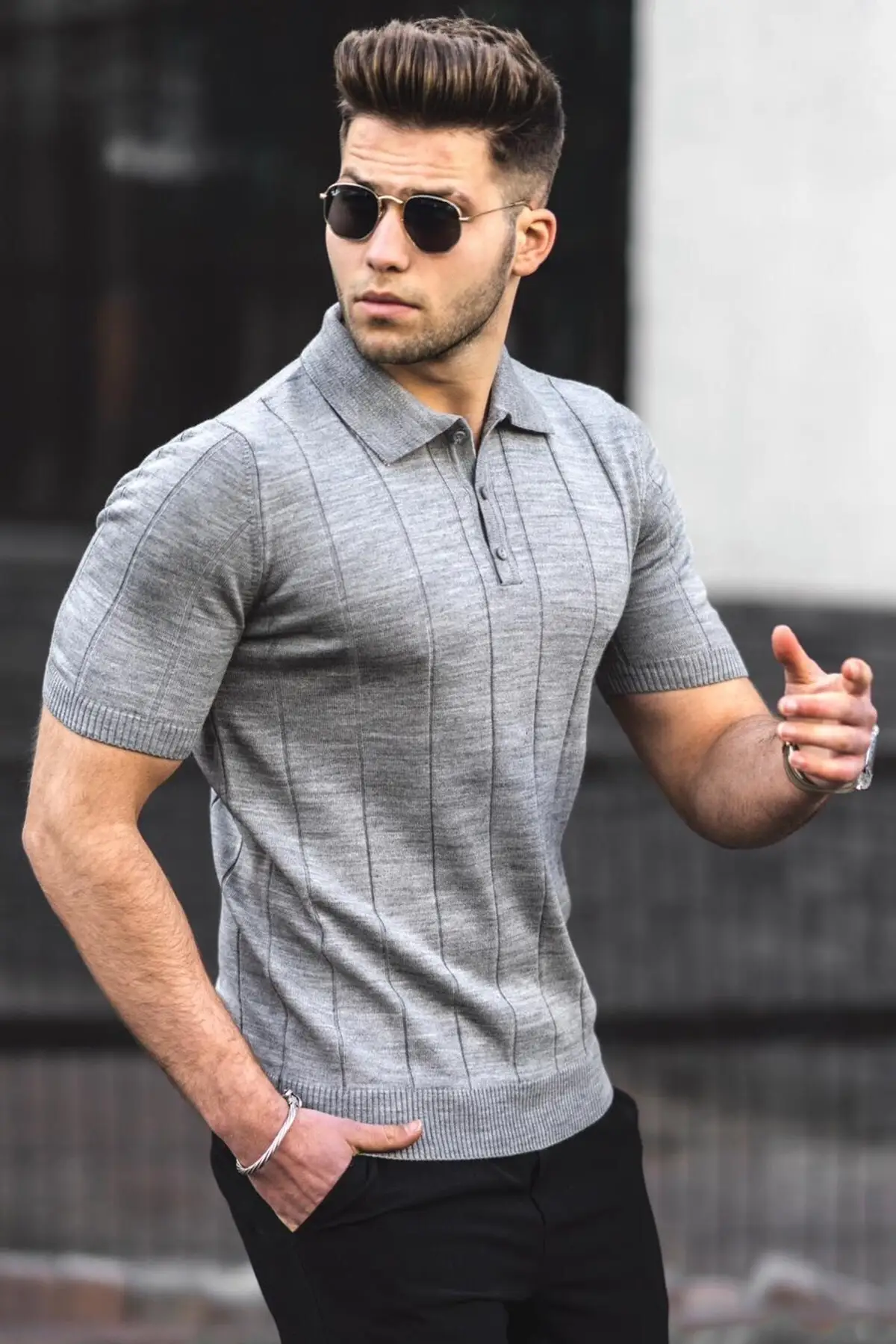 

Gray Polo Sweater Men's T-Shirts Men's T-Shirts Sport Stylish 2021