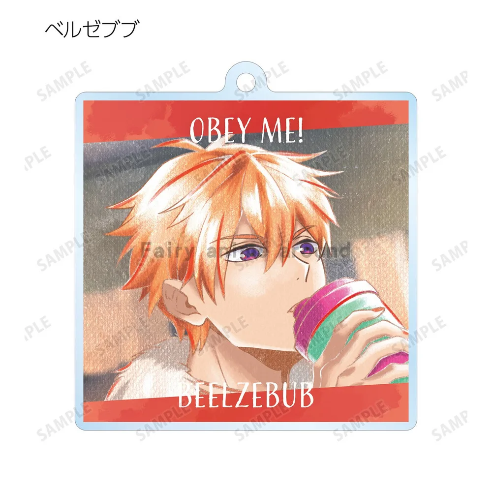 Брелок в стиле аниме 2-Obey Me кукла игра Asmodeus Beelzebub Belphegor Leviathan Lucifer Mammon акриловый