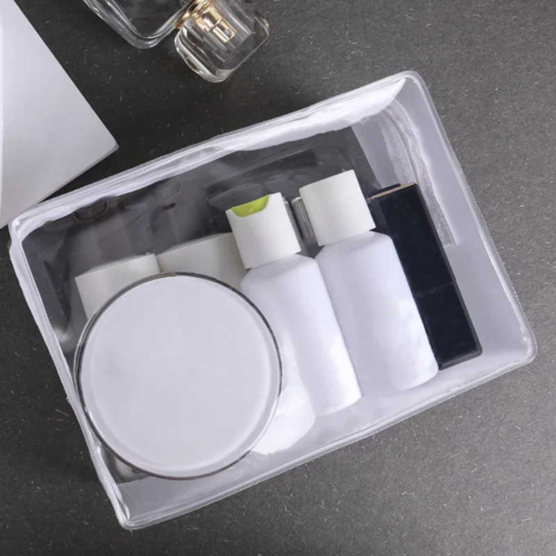 

Large Small Travel Wash Bag PVC Transparent Zipper Cosmetic Bag Men Women Makeup Beauty Organizer Toiletry Storage Bag Case