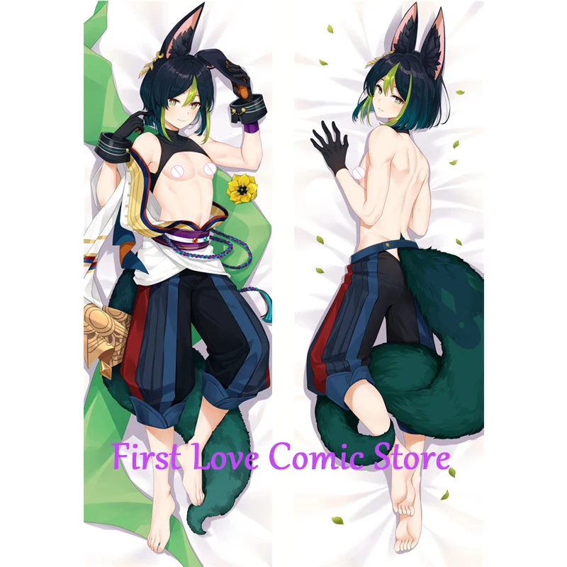 Чехол на подушку в стиле аниме Dakimakura красивый человек Genshin Impact двухсторонний