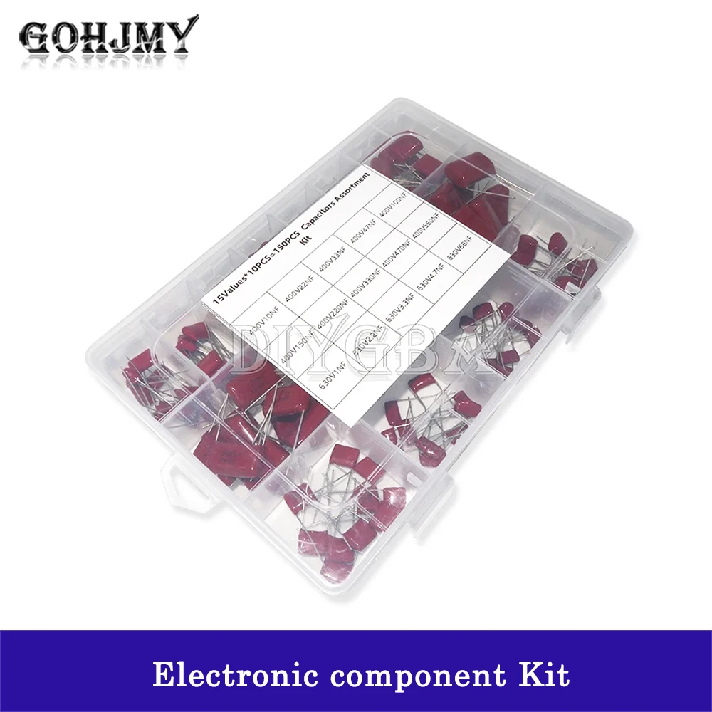 400 В 630 CBB полипропиленовый пленочный конденсатор 150 шт. 0nf-68nf комплект