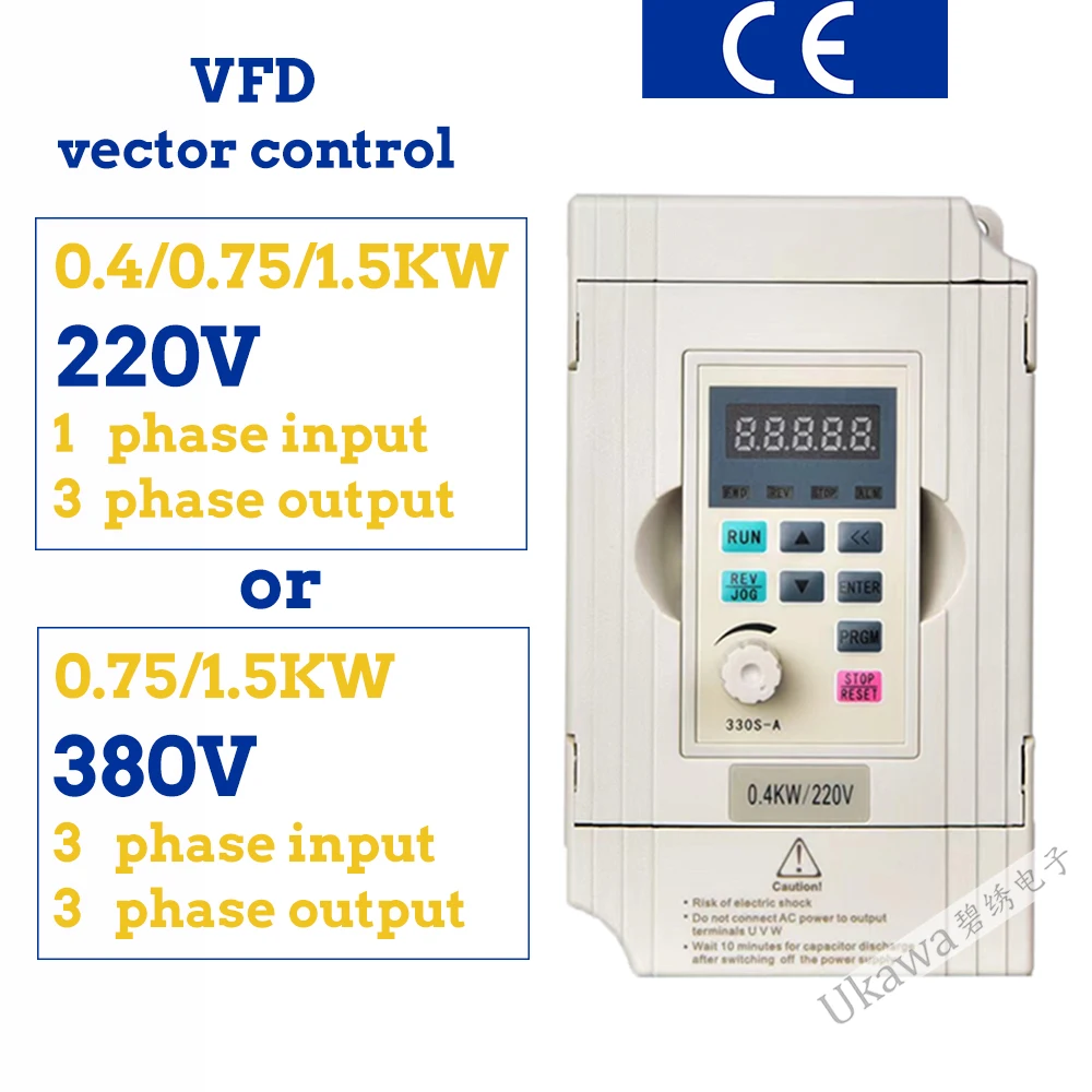 

For Europe 220v 380v 0.4kw/0.75/1.5kw 1 phase input and 3 phase output frequency converter/ac motor drive/VSD/VFD/50HZ Inverter