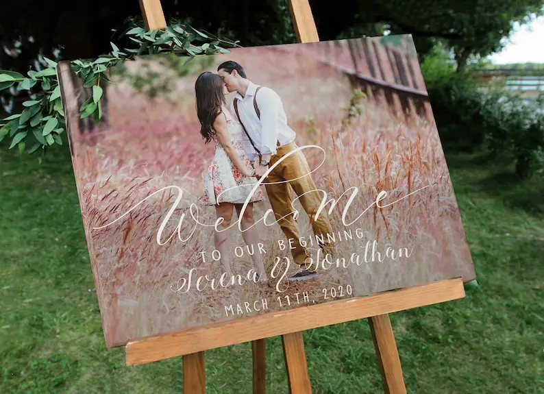 Свадебный знак приветствия с вашим изображением индивидуальный | Дом и сад