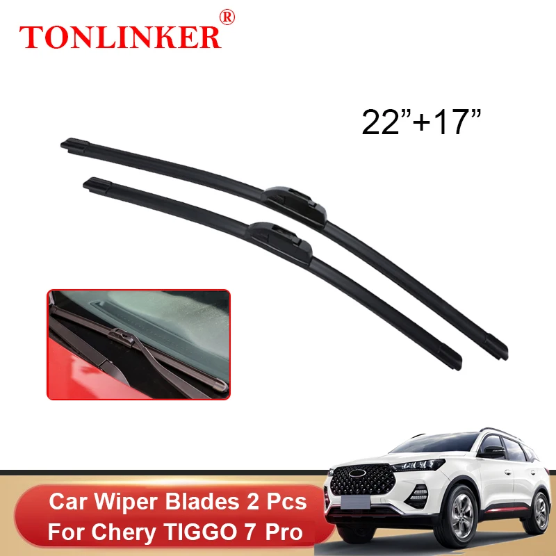 

TONLINKER Car Front Windscreen Wiper Blades For Chery Tiggo 7 Pro 2020 2021 2022 Car Accessories Wiper Blade Brushes Cutter