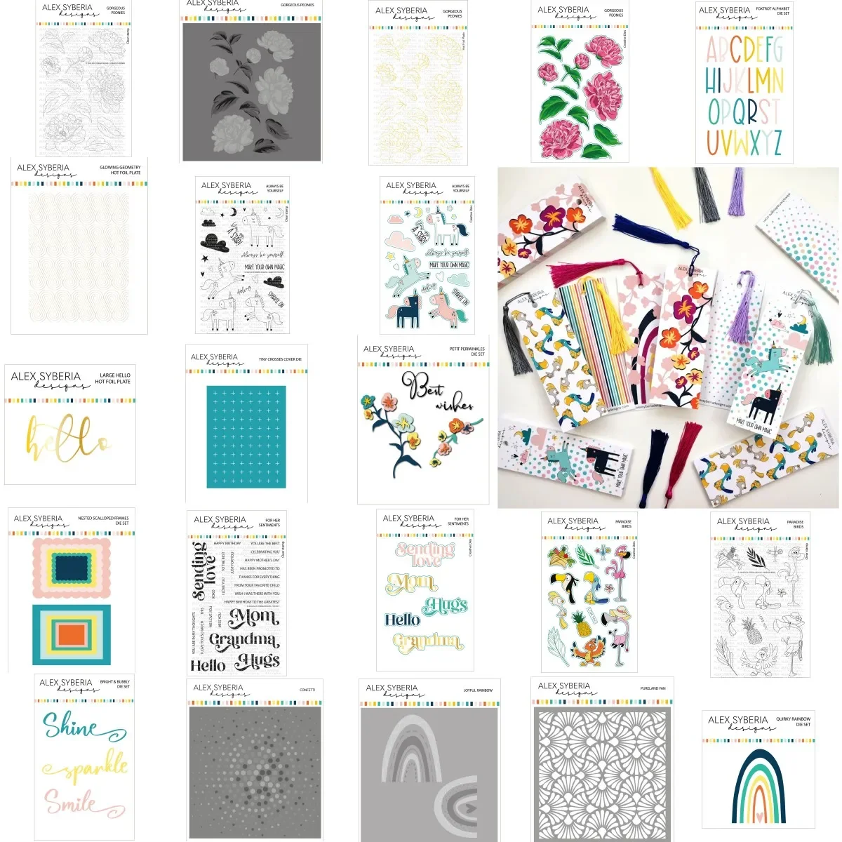 Прозрачные штампы в форме пиона радуги с буквами птицы металлические трафарет