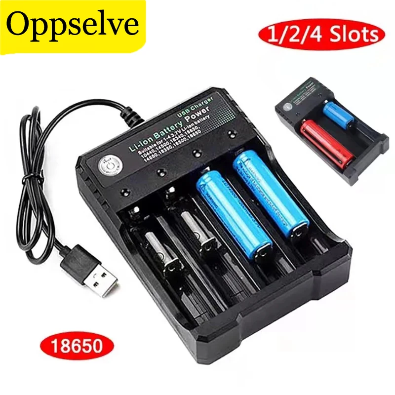 

Universal USB 18650 Battery Charger 1/2/4 Slots AC 110V 220V Dual For 18650 Charging 3.7V Rechargeable Lithium Battery Charging