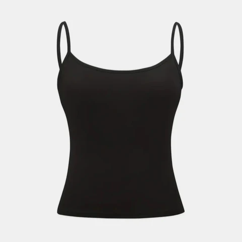 Женская майка на бретельках, тонкий топ для лета, модный универсальный повседневный дышащий топ без рукавов из микроэластичной ткани с ремешком