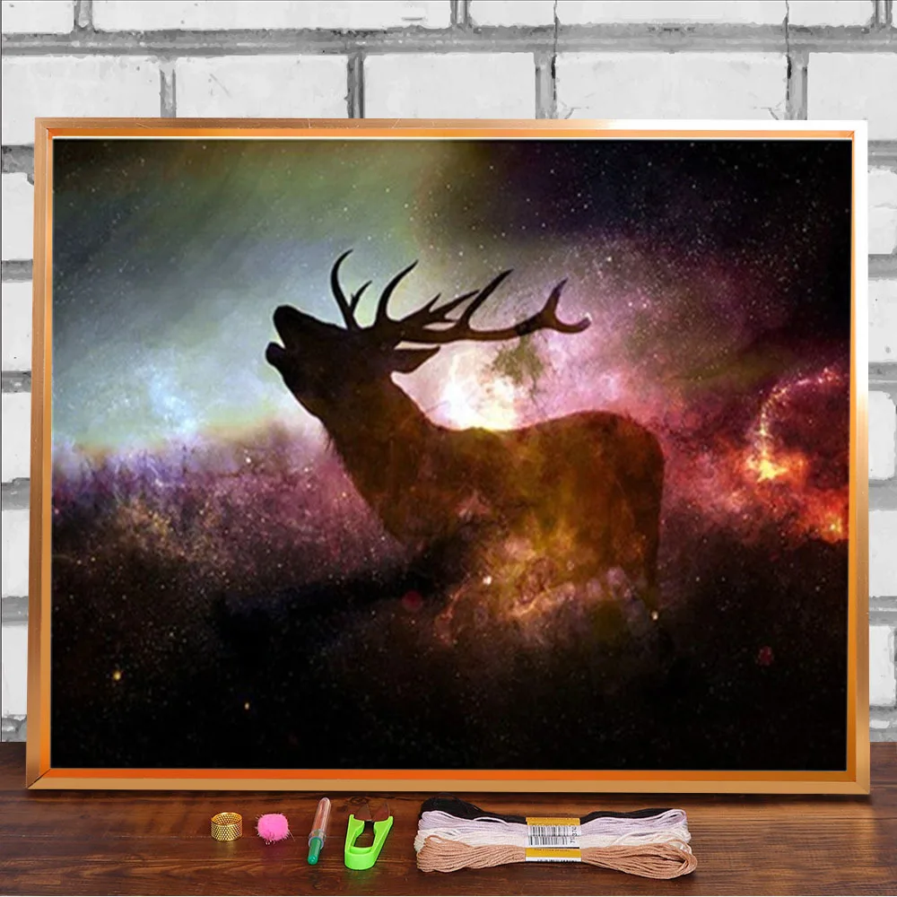 Набор для вышивки крестиком 11CT с принтом животных