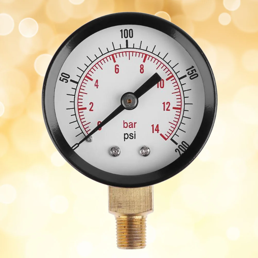 0-200psi 0-14bar универсальный вакуумный манометр для воздушного компрессора воды