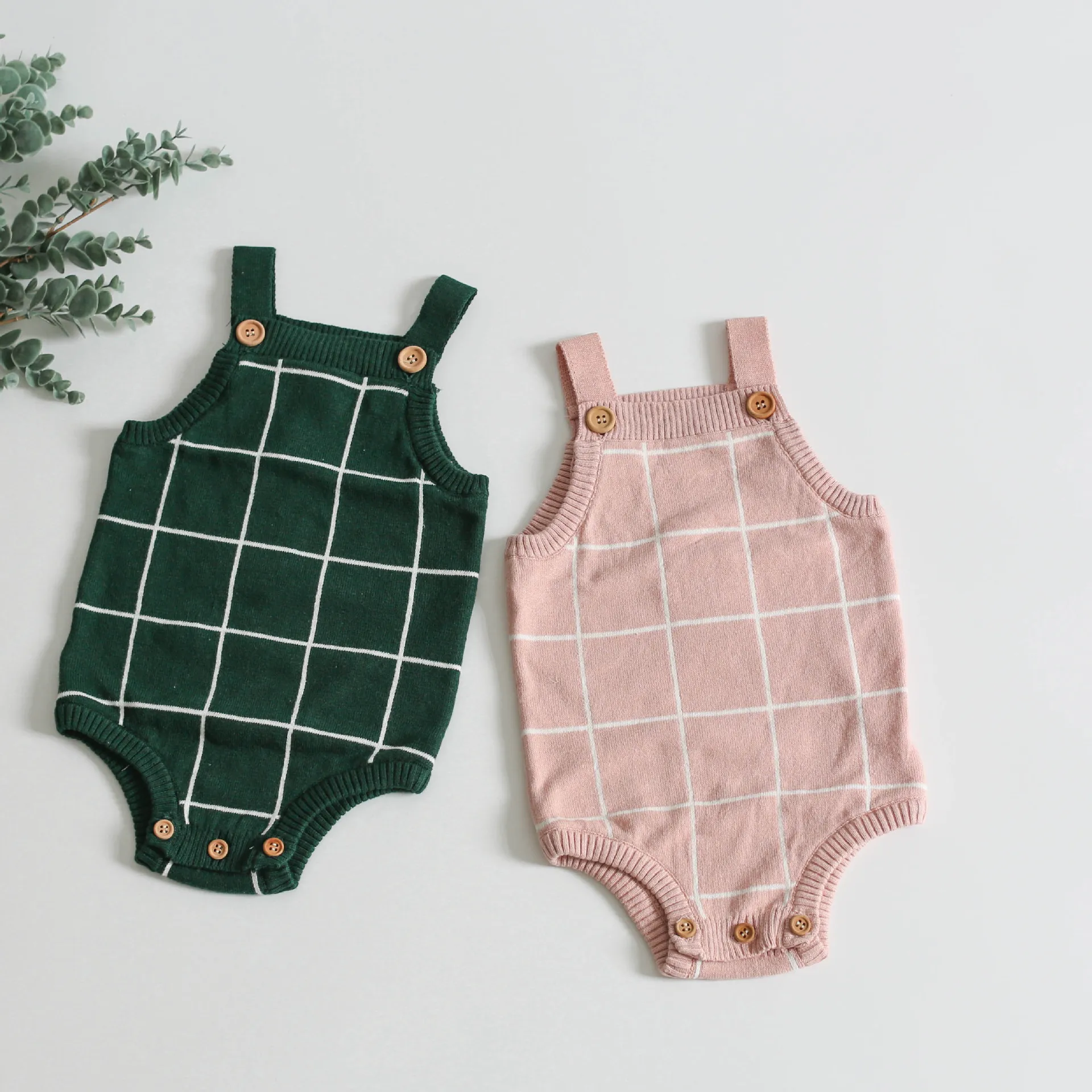 

Winter baby boys girls sweater romper suspender lattice conjoined woolen wool climbing baby knitted haha