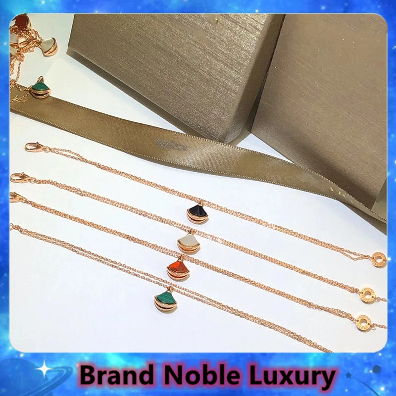 

New S925 Sterling Silver Colorful Agate Skirt Bracelet Double Chain Sector Malachite Couple Bangle Limited Edition Jewelry Gifts