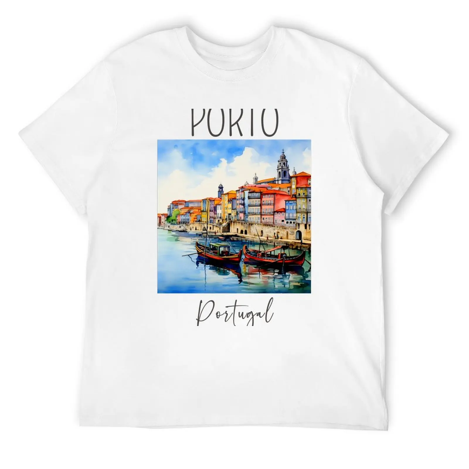 Акварельный дизайн Porto - Португалия Футболка для мальчиков с животным принтом