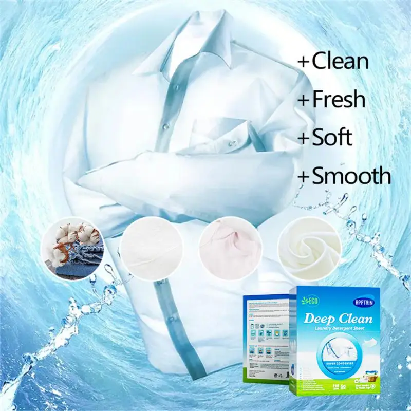 1~5PCS Laundry Bubble Paper For Washing Machine Fragrance-resistant Concentrated Care For Hands Sticky Hair Anti-color