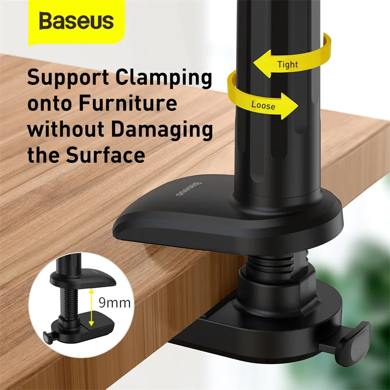 Baseus 360 Rotating Flexible Phone Holder Universal Long Arm Lazy Phone Clip Holder Bed Desktop Stand For iPhone iPad Tablet