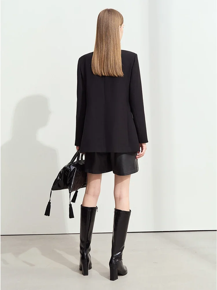 Женские блейзеры Amii в стиле минимализма Новинка осени 2024 модные Базовые куртки