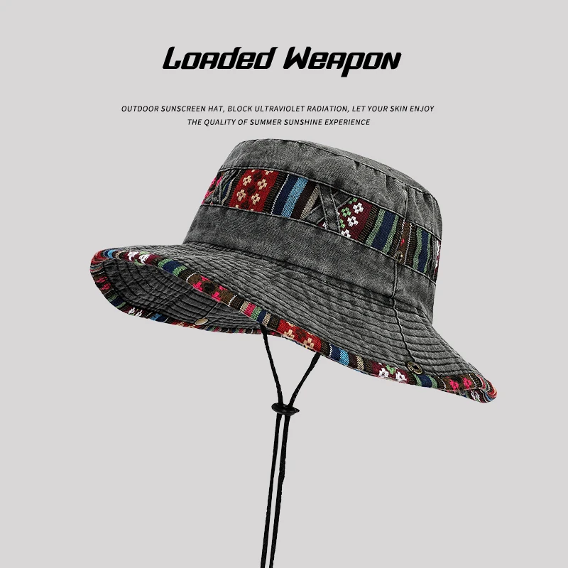 

Sunshade hat for men women Summer trend item Outdoor camping Beach leisure Cowboy sunscreen hat Fishing Big brim fisherman hat