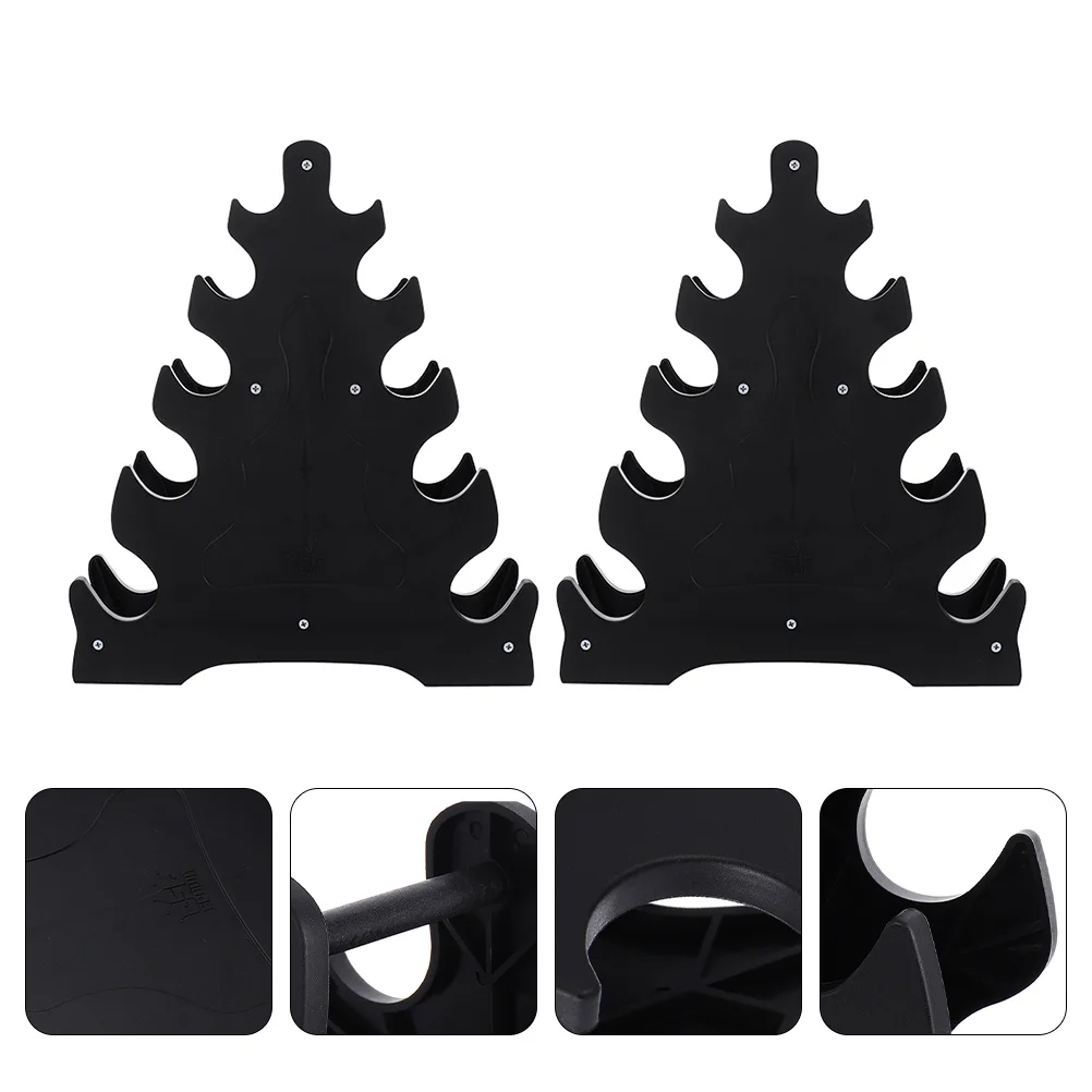 

2pcs Plastic Workout Tree Stand Dumbbell Holder Dumbbell Storage Rack (5-Tier)