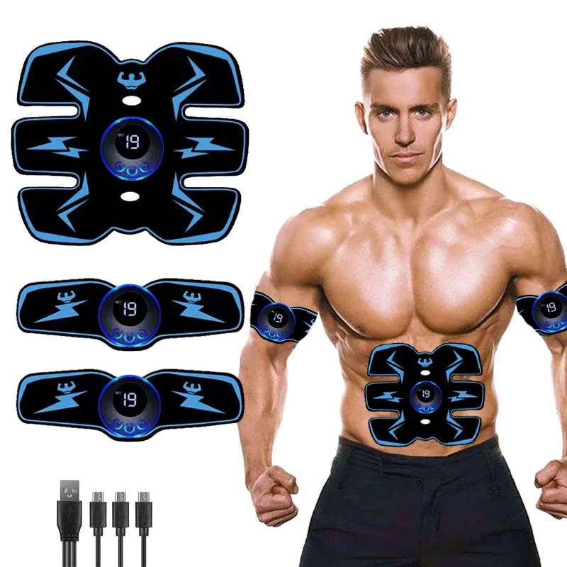 

EMS Muscle Stimulator Abdominal Trainer Abs Toner Arm Belly Leg Exercise Workout Lose Weight Fat Burn Home Gym Fitness Equipment
