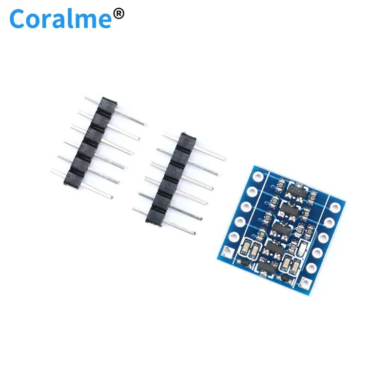 

5 шт. 4-канальный преобразователь логического уровня IIC I2C двунаправленный модуль от 5 В до 3,3 В инструмент