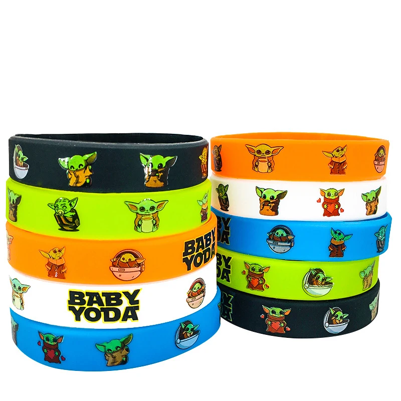 

10 шт., детский силиконовый браслет Yoda для вечевечерние НКИ в честь Дня Рождения