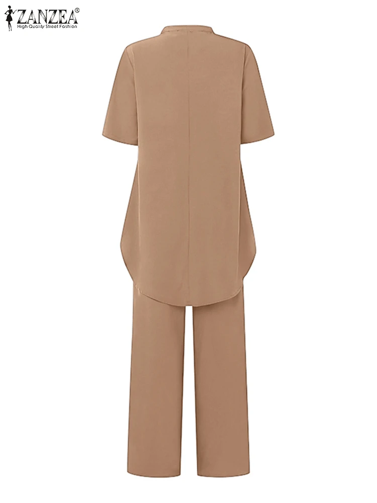 Повседневные топы с рукавами 3/4 и v-образным вырезом ZANZEA модные женские комплекты