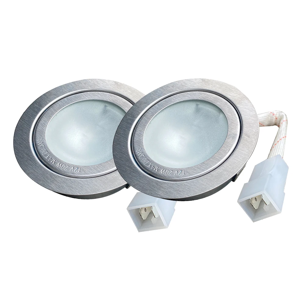 

2 шт., 60 мм, 2,4 дюйма, отверстие, AC 12 В, светильник для вытяжки плиты Bosch Broan Nutone, дымовой вентиляционный светильник с разъемом DJ612