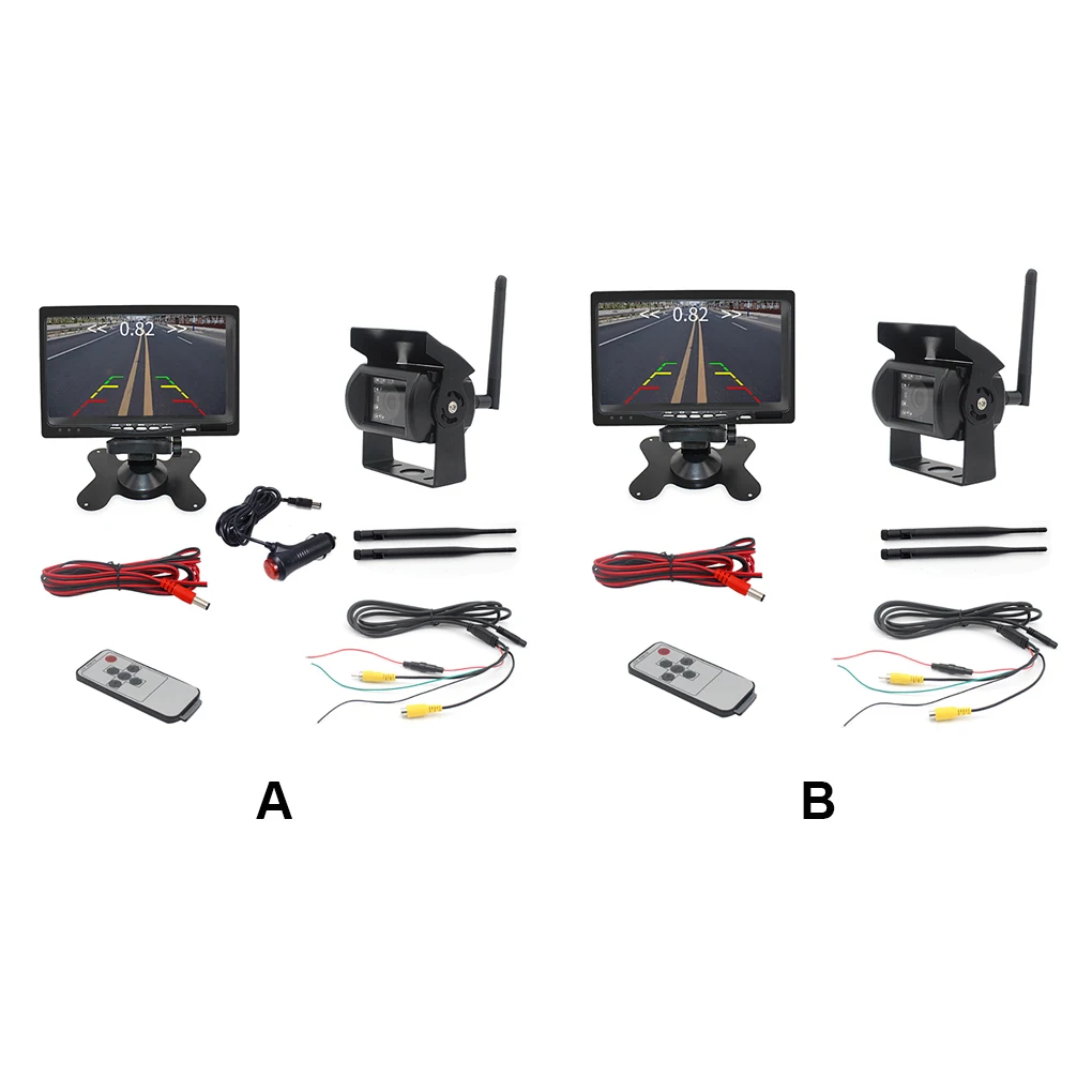 

Backup Camera Portable Wireless IP67 Waterproof 7-inch Screen Remote Control Vehicle Rear View Camera Accessories