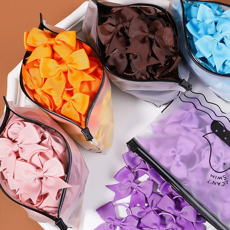 

5/10/20 шт., Однотонные эластичные мини-повязки для волос