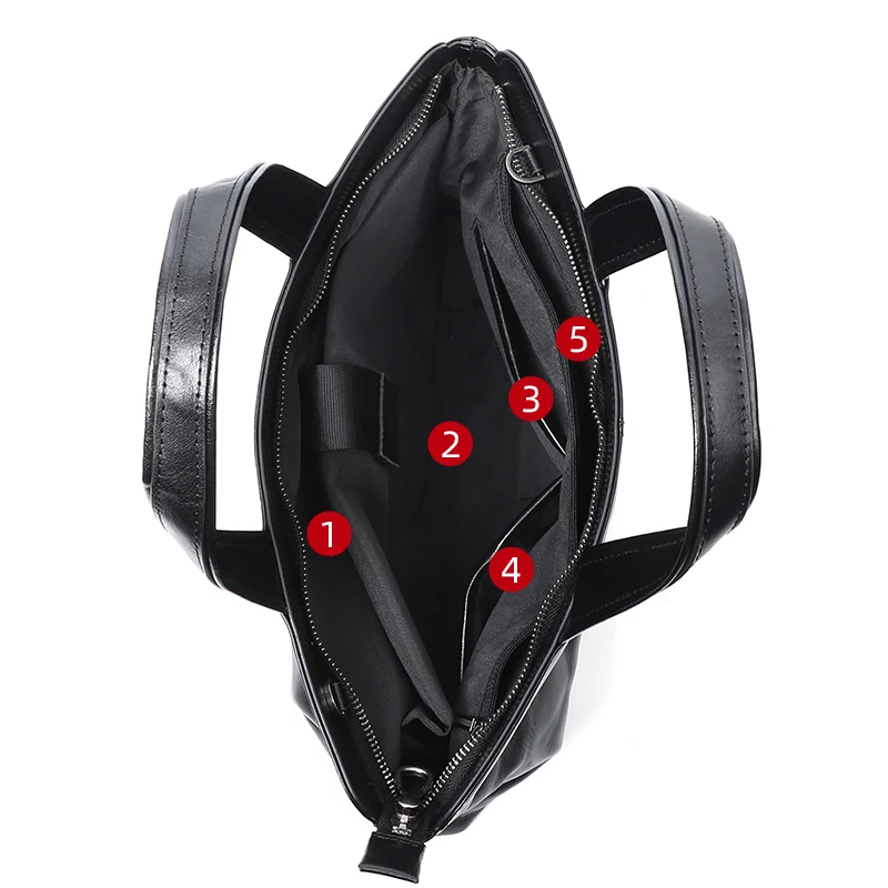 Мужской тонкий портфель из натуральной кожи